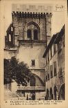 CPA Villeneuve les Avignon La Rue des Arcades et le Beffroi de la Collegiale XIV siecle 