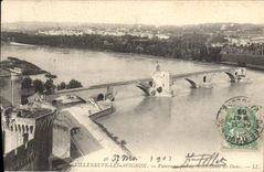 CPA Villeneuve les Avignon Panorama pris de Notre Dame des Dome 