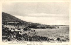 CPA Corniche de L'Esterel Calanque des Anglais Vue generale d'Antheor Au fond l'lle des Veilles 