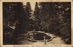 CPA Saint Zacharie Var Hotel Chateau de Mont Ver Les Pieces d'eau 