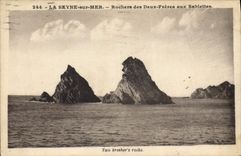 CPA La Seyne sur Mer Rochers des Deux Freres aux Sablettes 