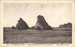 CPA La Seyne sur Mer Rochers des Deux Freres aux Sablettes 