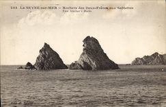 CPA La Seyne sur Mer Rochers des Deux Freres aux Sablettes 