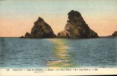 CPA Toulon Baie des Sablettes Roches Les Deux et Cap Sicse 