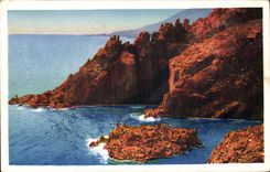 CPA La Cote d'Azur Corniche d'Or Rochers rouges au Trayas