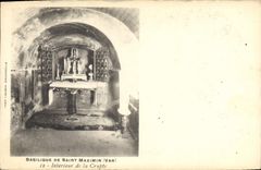 CPA Basilique de Saint Maximin Var Interieur de la Crypte 