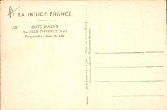 CPA Cote d'Azur Les Iles d'Hyeres Var Porquerolles Bord de Mer 