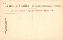CPA Le Verdon a sa sortie des Gorges pres du Village d'Aiguines Var 