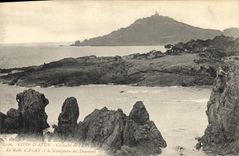 CPA Cote d'Azur Corniche de l'Esterel La Rade d'Agay et le Semaphore du Dramout 