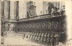 CPA Basilique de Saint Maximin Var Boiseries du Choeur 
