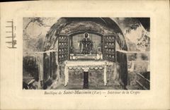 CPA Basilique de Saint Maximin Var Interieur de la Crypte 