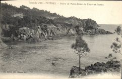 CPA Corniche d'Or Esterel Pointe de Notre Dame da Troyes et Grottes 