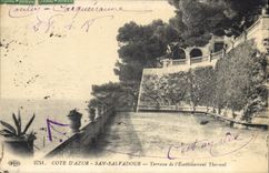 CPA Cote d'Azur San Salvadour Terrasse de l'Etablissement Thermal 