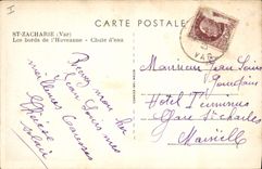 CPA St Zacharie Var Les Bords de l'Huveaunne Chute d'eau