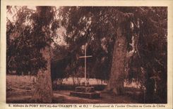 CPA Abbaye de Port Royal des Champs S et O Emplacement de l'ancien Cimetiere au Centre du Cloitre 