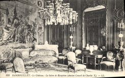 CPA Rambouillet Le Chateau Le Salon de Reception Ancien Conseil de Charles X 