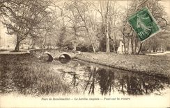 CPA Parc de Rambouillet Le Jardin Anglais Pont sur la riviere 