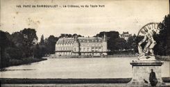 CPA Parc de Rambouillet Le Chateau vu du Tapis Vert 