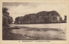 CPA Porcheville Vue generale de la Seine 