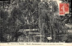CPA Environs de Meulan Rueil Seraincourt Coin de la piece d'eau du Chateau 