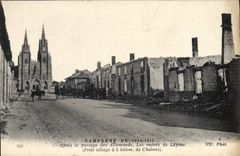 CPA Campagne de 1914 1915 Apres le passage des Allemands Les ruines de Lepine 