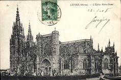 CPA Lepine Marne L'Eglise Notre Dame 