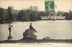CPA Pontchartrain S et O La Piece d'Eau et le Chateau 
