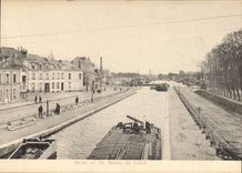 CPA Reims Le Bassin du Canal 