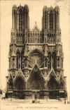 CPA Reims La Cathedrale Facade Ouest 