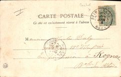 CPA Reims Vue generale La Cathedrale Le Palais de Justice Le Theatre 