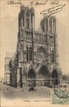 CPA Reims Facade de la Cathedrale 