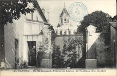 CPA Cannes Ile St Honorat Abbaye de Lerins Le Portique et le Clocher 