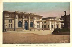 CPA Epernay Marne Place Hugues Plomb La Poste 