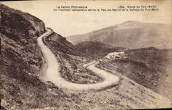 CPA Route du Pay Mary Un Tournant dangeroux entre le Pas de Payrol et le Refuge du Puy Mary 