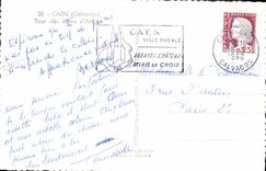 CPA Caen Calvados Tour des Gens d'Armes 