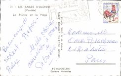 CPA Les Sables D'olonne Vendee La Piscine et la Plage
