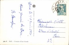 CPA Dax Fontaine d'eau chaude 
