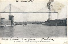 CPA Marseille Entree du vieux port Le Transbordeur 