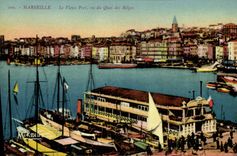 CPA Marseille Le Vieux Port vu du Quai des Belges 