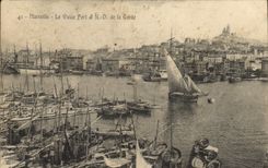 CPA Marseille Le Vieux Port et ND de la Garde 