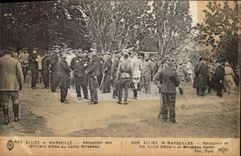 CPA Nos Allies a Marseille Reception des Officiers Allies au Camp Mirabeau 