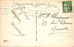 CPA Vichy Galeries couvertes et Source du Parc 