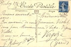 CPA Vichy Promenade sur les Bords de l'Allier Ane Mule