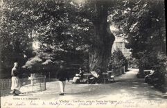 CPA Vichy Les Parcs pres du Bassin des Cygnes 