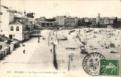 CPA Dinard La Plage et la Nouvelle Digue 
