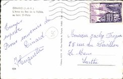 CPA Dinard I et V L'Ance du Bec de la Vallee au loin St Malo 