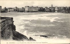 CPA Dinard La Plage de l'Ecluse unJour de Tempete 