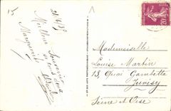 CPA Dinard Les palmiers au fond St Malo 