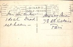 CPA Cote d'Emeraude Dinard Un coin de la Plage et Pointe de la Malouine 