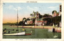 CPA Dinard Le Port et la Promenade Clair de Lune 